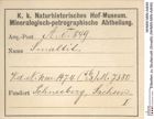Etiketten zu Skutterudit (Smaltit) (NHMW-MIN-Ai849)